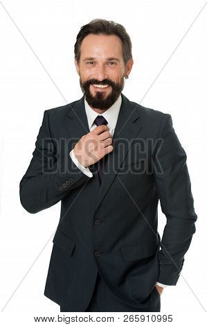 Businessman Or Manager Prepare Outfit. Business Outfit Concept. Feel Confident Business Formal Suit.