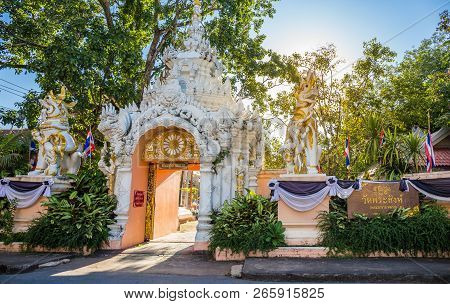 Wat Phra Singh Temple Is A Buddhist Temple Located In Chiang Rai, Northern Thailand. Landmark Of Chi