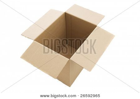Scatola di carta. Isolato sopra bianco