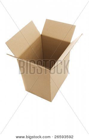 Scatola di carta. Isolato sopra bianco