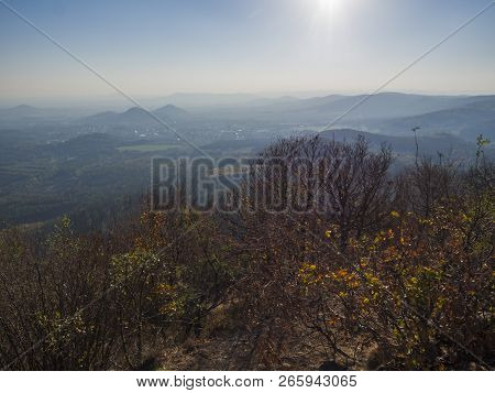 View From Klic Or Kleis One Of The Most Attractive View-points Of The Lusatian Mountains With Autumn