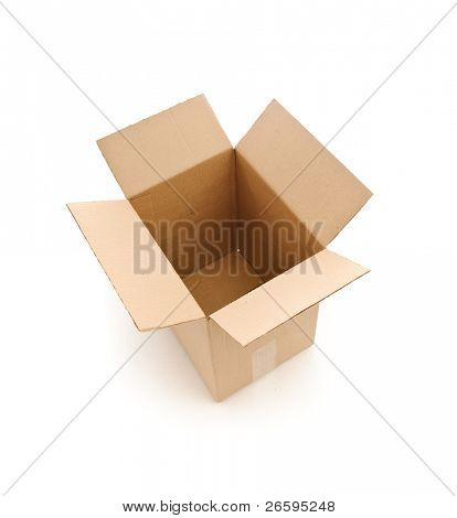 Scatola di carta. Isolato sopra bianco