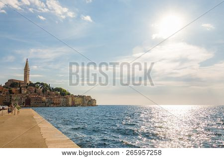 Pula, Croatia - June 18, 2014: Rovinj-rovigno Is A City In Croatia Situated On The North Adriatic Se