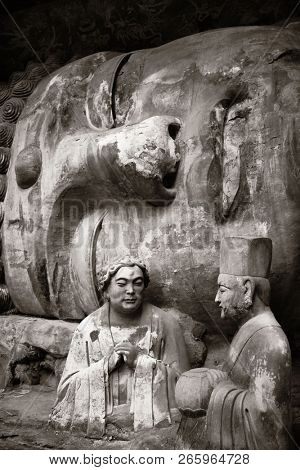 Dazu Rock Carvings as the World Heritage Site located in suburb Chongqing, China