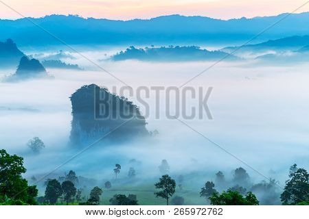 Beautiful Mountain View of Phu Langka National Park Thailand