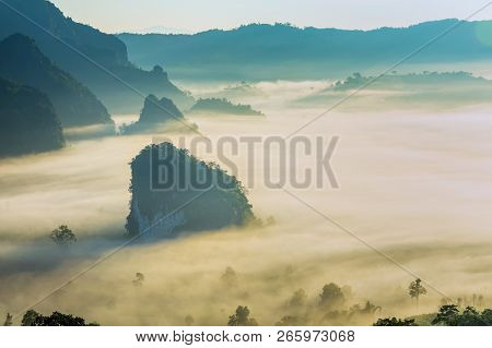 Beautiful Mountain View Of Phu Langka National Park Thailand