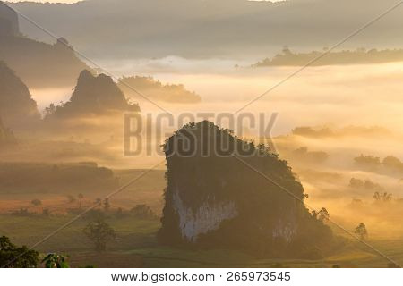 Beautiful Mountain View Of Phu Langka National Park Thailand