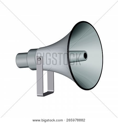 Reflex Horn Speaker. 3d Effect. Vector Illustration