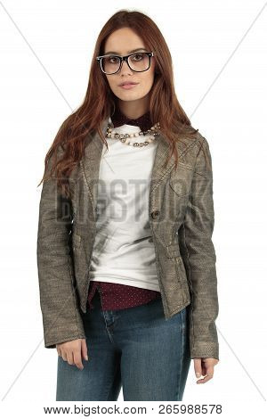 Sexy Preppy, Fashion Geek Girl Ready For Your Design