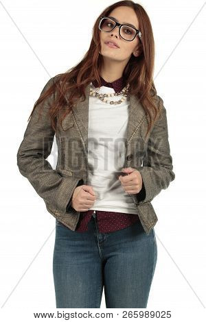 Sexy Preppy, Fashion Geek Girl Ready For Your Design