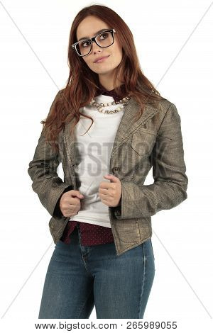 Sexy Preppy, Fashion Geek Girl Ready For Your Design