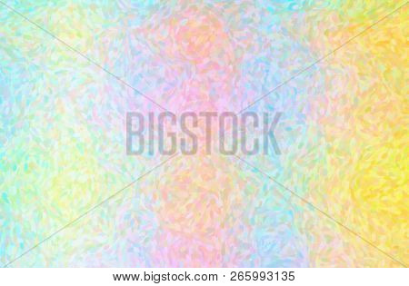 Illustration Of Creamy Impressionist Pointlilism Horizontal Background Digitally Generated.