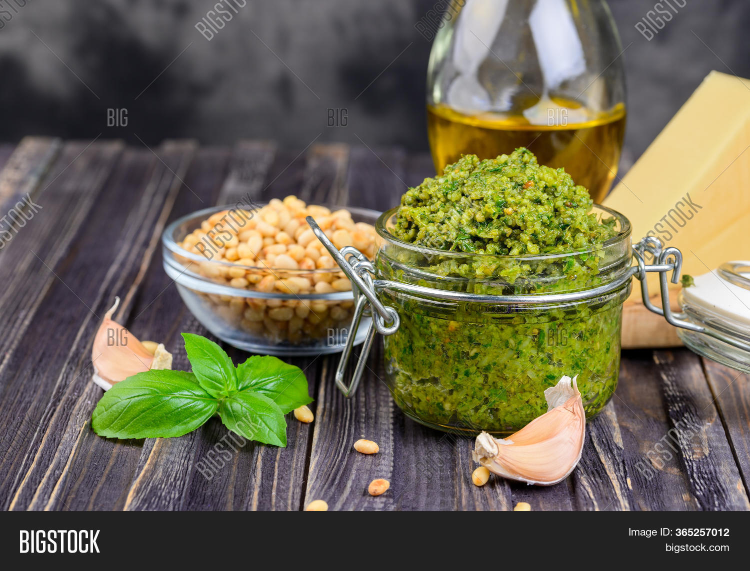 Pesto Sauce Jar Pine Image & Photo (Free Trial) Bigstock
