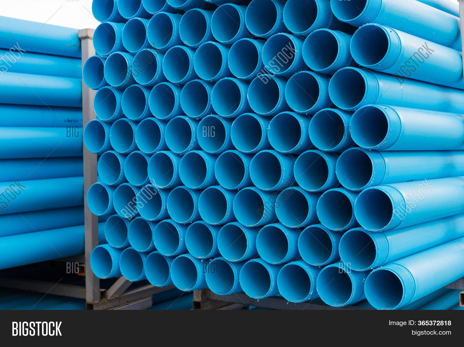 Blue Plastic Pipes Image & Photo (Free Trial) Bigstock