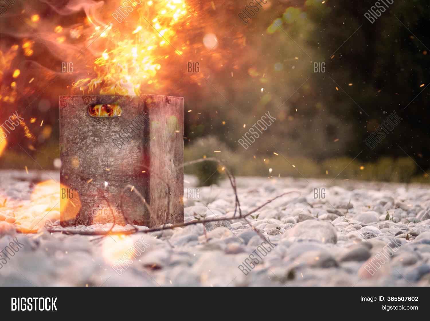 Burning Metal Barrel Image & Photo (Free Trial) Bigstock