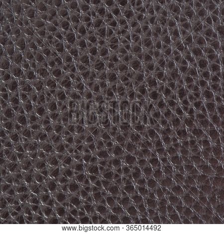 Leather Background, Brown, Bumpy, Textured. Bonded Reconstituted Leather. Substitute For Genuine Nat
