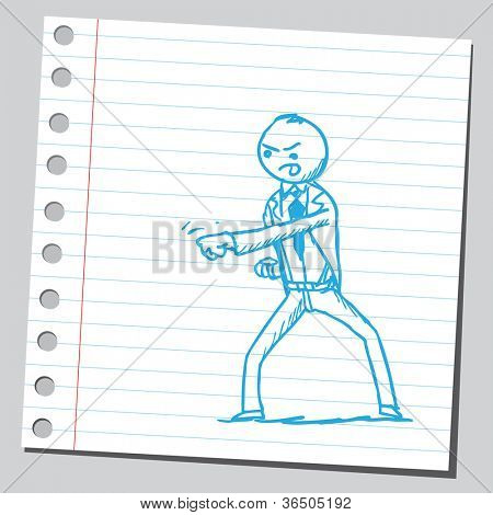 Karate üzletember, miután képzés