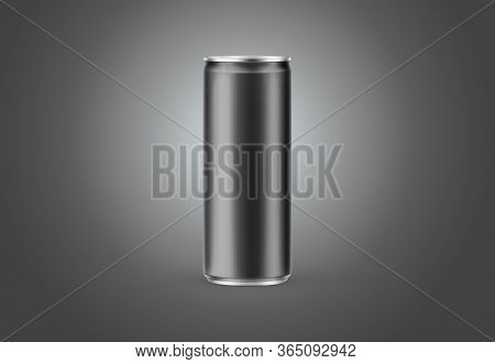 Aluminum Slim Can Isolated On Background. Soda Can Mock Up Good Use For Design Drink, Beer, Soda, Ju