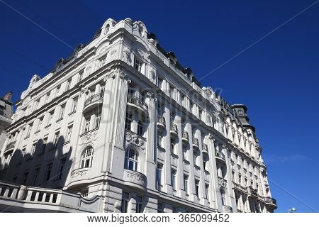 Vienna City, Austria - Street View Old Residential Architecture In Mariahilf District.