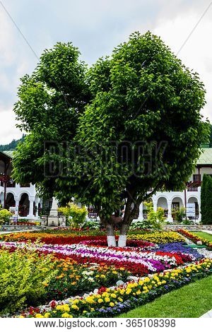 Neamt, Romania - June 22, 2019: Agapia Orthodox Monastery. Agapia Village.