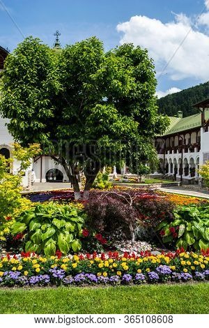 Neamt, Romania - June 22, 2019: Agapia Orthodox Monastery. Agapia Village.