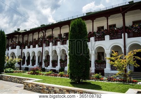 Neamt, Romania - June 22, 2019: Agapia Orthodox Monastery. Agapia Village.