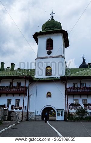 Neamt, Romania - June 22, 2019: Agapia Orthodox Monastery. Agapia Village.