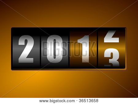 happy new year illustration with counter