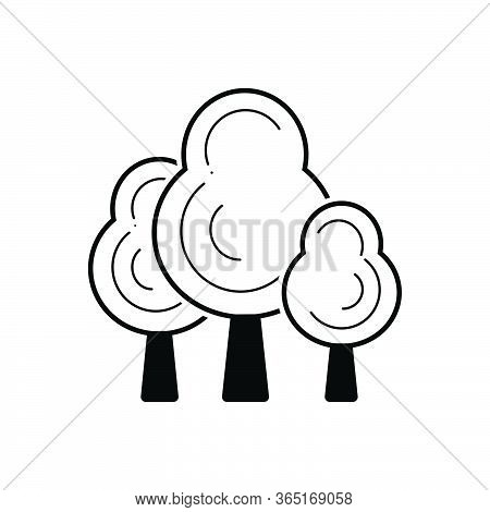 Black Solid Icon For Trees Plant Greenstuff Garden-stuff