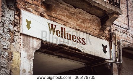 Street Sign The Direction Way To Wellness