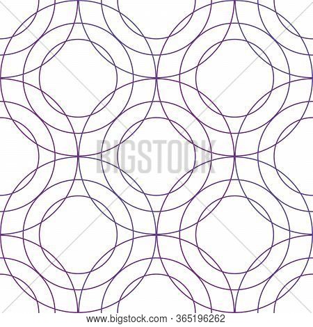 Abstract Geometric Seamless Circles Pattern. Stock Vector Illustration Isolated On White Background.