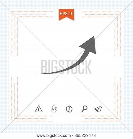 Black Arrow Icon On White Background. Flat Style. Arrow Icon For Your Web Site Design, Logo, App, Ui