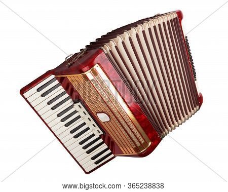 Retro Accordion Isolated On A White Background