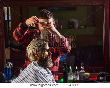 Donate Hair. Sharp Object Near Face And Squirming Distracts Person Holding It. Donation And Charity 