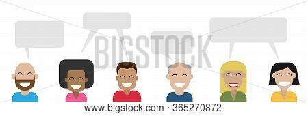 Opinion Of A Group Of People, People On A White Background Vector