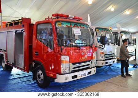 Pasay, Ph - Apr 7 - Jac Trucks At Manila International Auto Show On April 7, 2019 In Pasay, Philippi