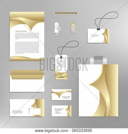 Corporate Identity Design Template, Business Stationery Mockup For Company Branding