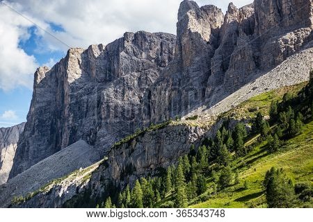 View Of Sella Group Mountains Above Selva Di Val Gardena (wolkenstein In Gröden)