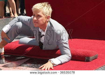 LOS ANGELES - SEP 4: Ellen DeGeneres på Fame ceremoni for Ellen Degeneres på Hollywood Walk 