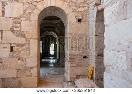 Demre, Antalya, Turkey - June 03, 2019: Interior Of Ancient Byzantine Greek Church Of Saint Nicholas
