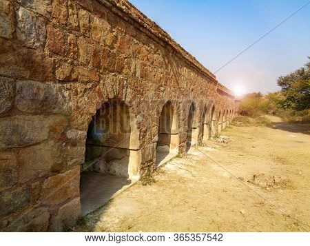 Tughlaqabad Fort Vintage Mughal Architecture Monument In Delhi