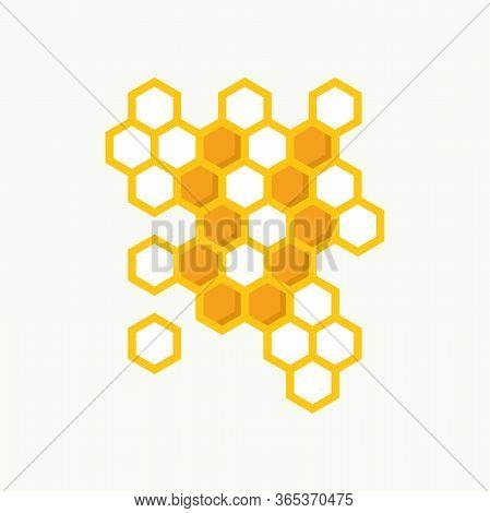 Simple Illustration Logo Design Initial U Shaped Like Bee Hive.