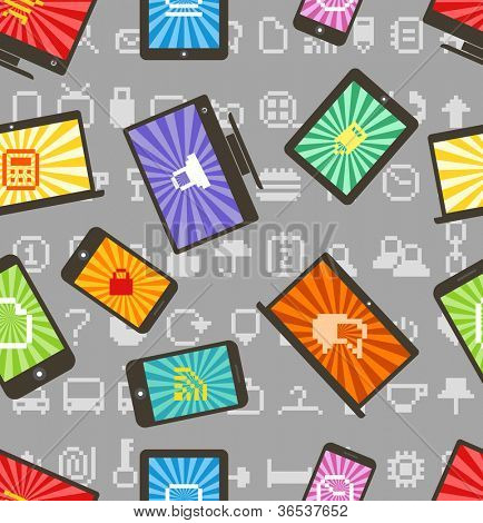 Abstrakte Stil moderne Gadgets seamless pattern