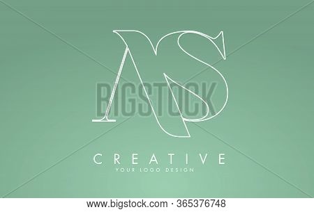 Outline As A S Letters Logo Design. Long Tail Effect Vector Illustration Sign.