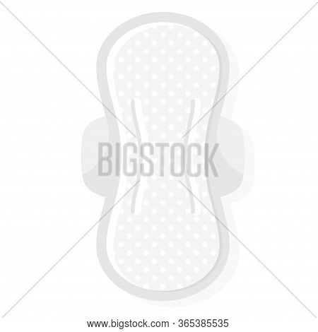 Absorbency Menstrual Pads With Wings. Sanitary Napkin, Towel Icon. White Panty Liner.