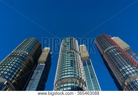 Sydney, Australia - November 24, 2016: Barangaroo International Towers Skyscrapers At Barangaroo Sus