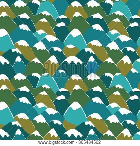 Color Mountains Background Design. Mountains Vector Illustration