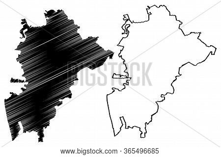 Kursk City (russian Federation, Russia) Map Vector Illustration, Scribble Sketch City Of Kursk Map