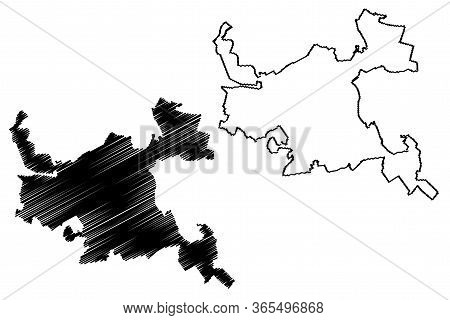 Lipetsk City (russian Federation, Russia) Map Vector Illustration, Scribble Sketch City Of Lipeck Ma