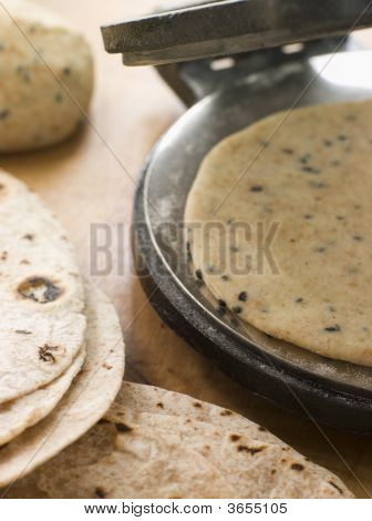 Chapatti tisk s Chapatti chleby